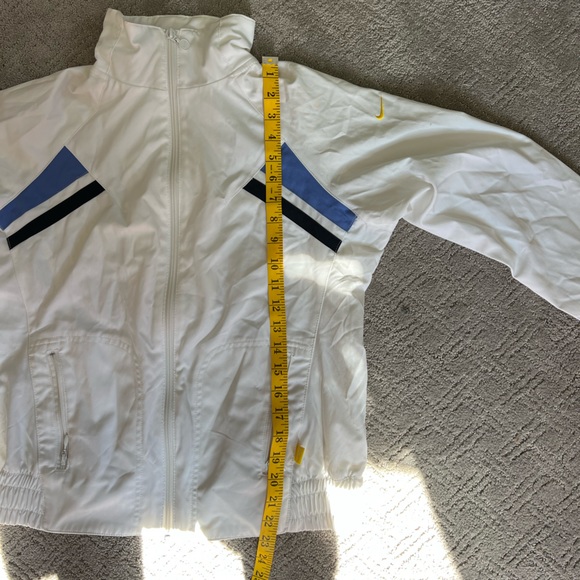Nike Windbreaker Jacket White Blue Yellow Large - Picture 12 of 13